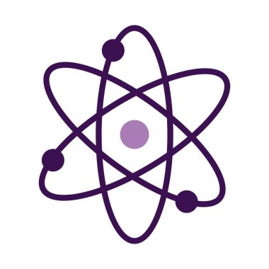 Atom molekül izole simgesi