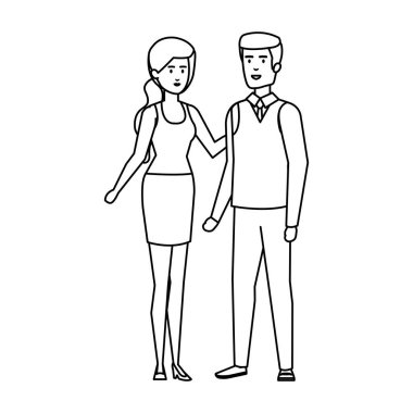 Çift avatar karakter simgeler