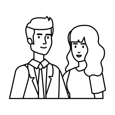 Genç çift avatarlar karakter