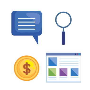 iş pazarlama Icons set