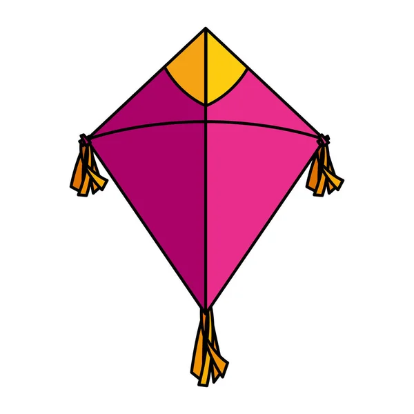 Ładny kite flying ikona — Wektor stockowy