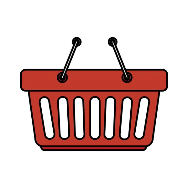 Cesta de la compra icono aislado — Vector de stock