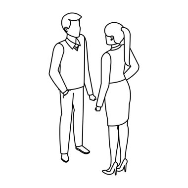 iş çift avatarlar karakter konuşuyor