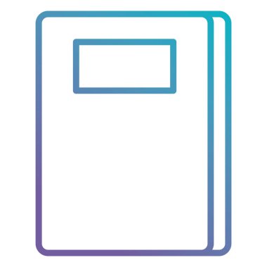 kitap okul izole simgesi