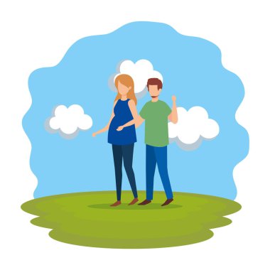 İki park karakterleri içinde