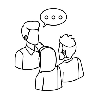 konuşma balonu ile konuşurken iş adamları