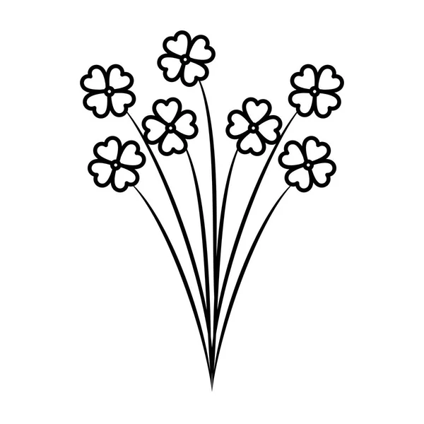 Güzel çiçekler dekoratif simgesi — Stok Vektör