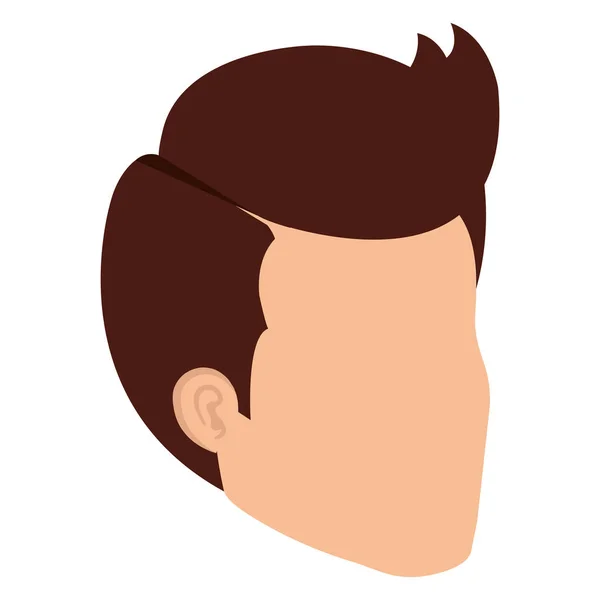 Joven cabeza avatar carácter — Vector de stock