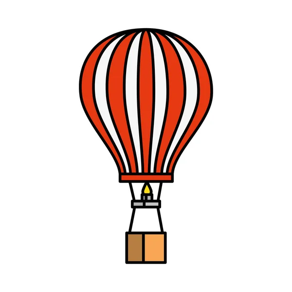 Globo aire caliente vuelo — Vector de stock