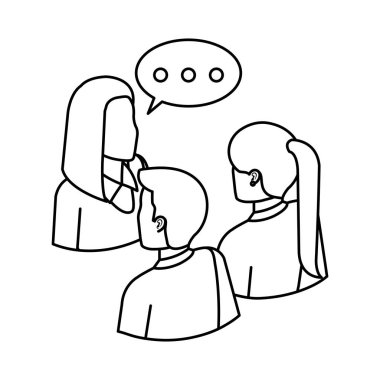 konuşma balonu ile konuşurken iş adamları