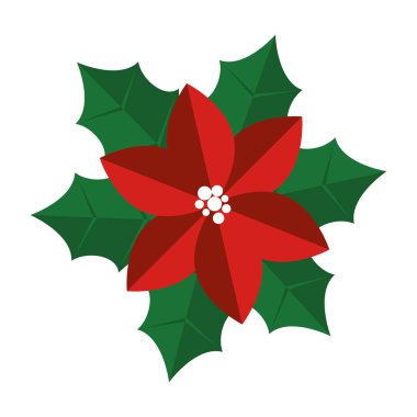 Noel çiçek dekorasyon simgesi