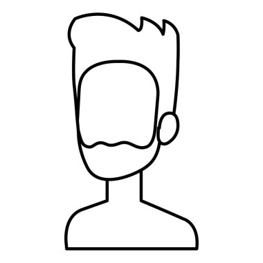 genç adam gömleksiz avatar karakter