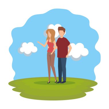 Parktaki çift aşık