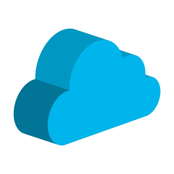 Cloud computing ikona izometryczny — Wektor stockowy