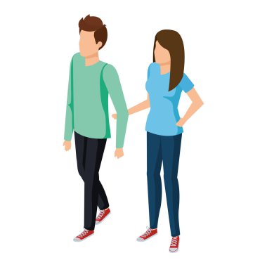 Çift avatar karakter simgeler