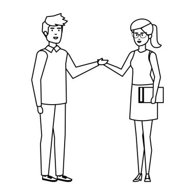 Genç çift avatarlar karakter