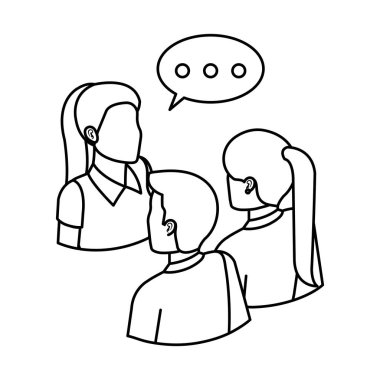 konuşma balonu ile konuşurken iş adamları