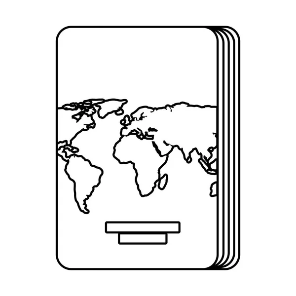 Passeport document icône isolée — Image vectorielle