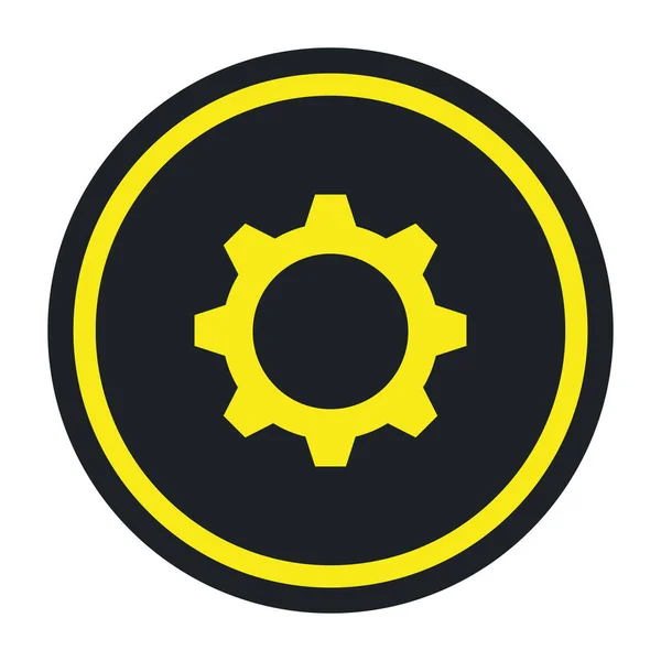 Gear machinery isolated icon — Stock Vector