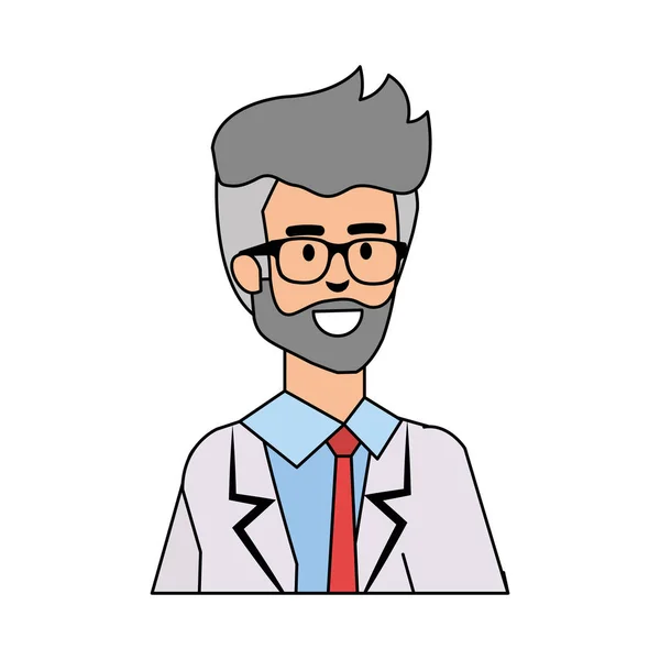 Profesyonel doktor avatar karakter — Stok Vektör