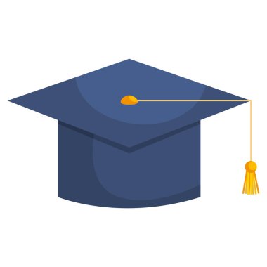 Mezuniyet şapka izole simgesi