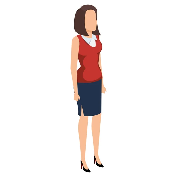 Femme d'affaires avatar personnage icône — Image vectorielle