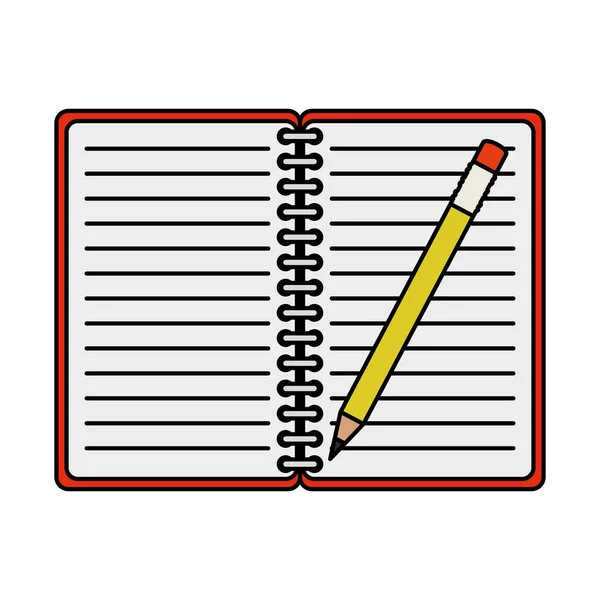 Biuro Notatnik z ołówkiem — Wektor stockowy