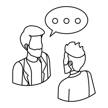 iki adam ile konuşma balonu