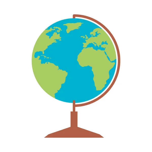 World planet education icon — Stock Vector