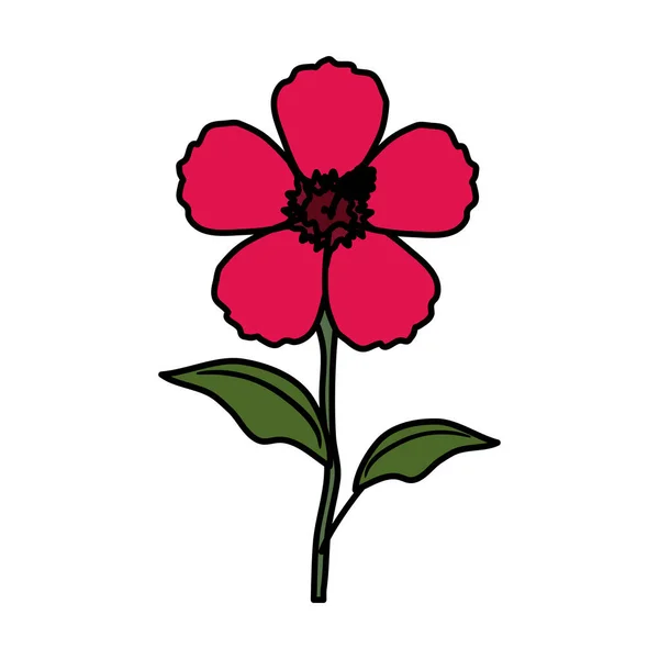 Hermoso icono decorativo flor — Vector de stock