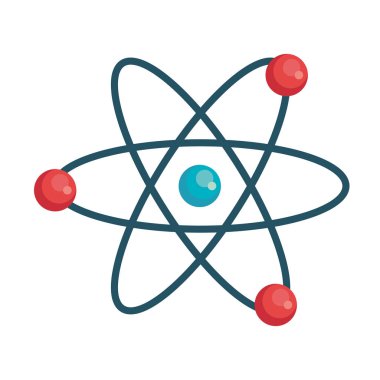 Atom molekül izole simgesi