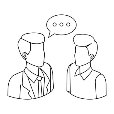 iki adam ile konuşma balonu