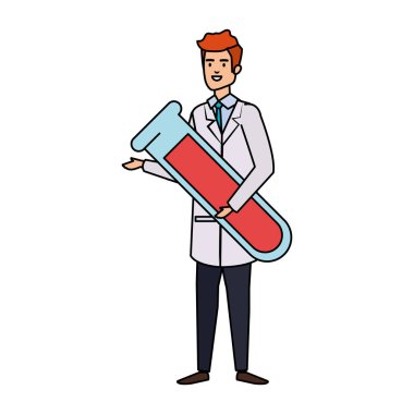 tüp testi avatar karakter ile profesyonel doktor