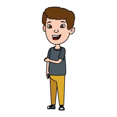 sevimli küçük çocuk karakter