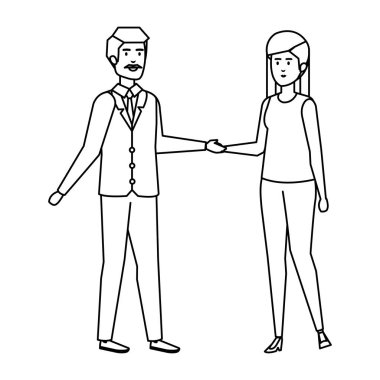 Genç çift avatarlar karakter