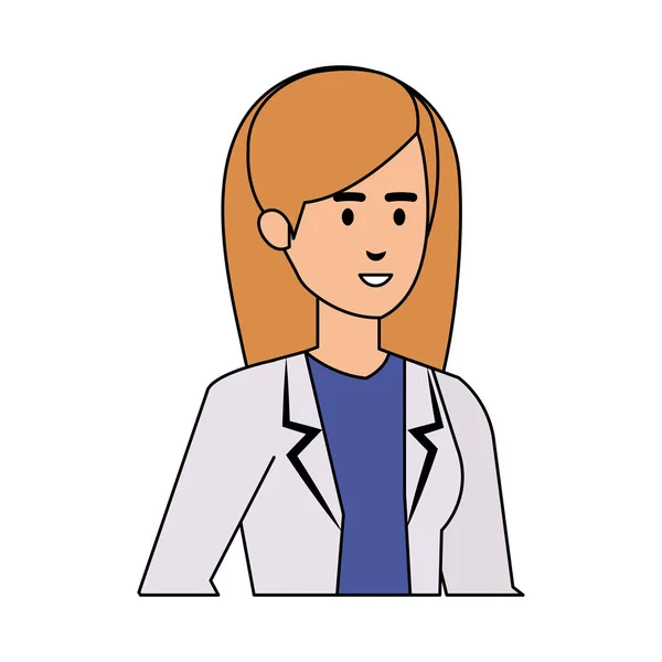 Profesional mujer médico avatar carácter — Vector de stock