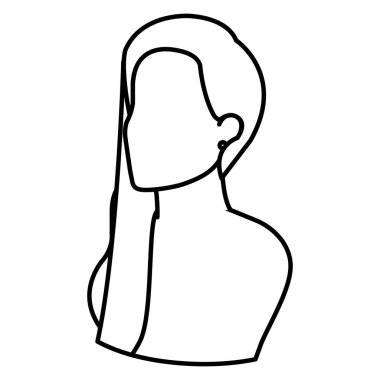 güzel ve genç kadın gömleksiz karakter