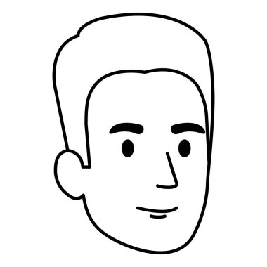 genç adam baş avatar karakter