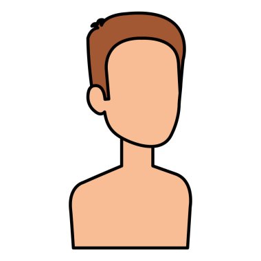 genç adam gömleksiz avatar karakter