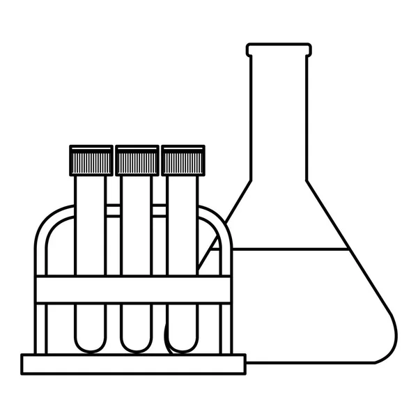 Icono de equipo de prueba tubo — Vector de stock
