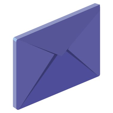 Zarf posta izometrik simgesi