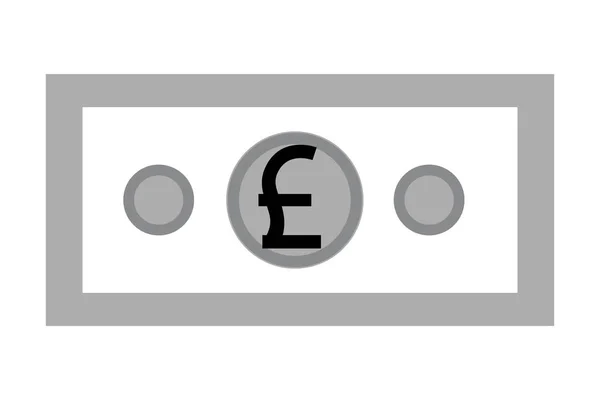 Pfund große britische Banknote Geld Bargeld — Stockvektor