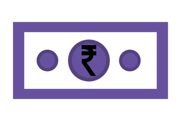 Indiase rupee bankbiljet geld cash — Stockvector