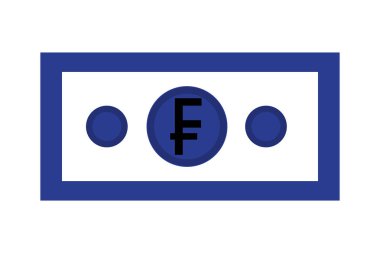 Frangı para swiss banknot para sembol