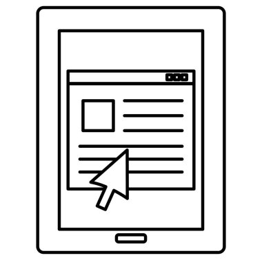 Web sayfası şablonu ile tablet