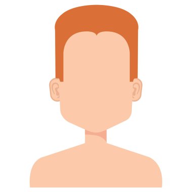 genç adam gömleksiz avatar karakter