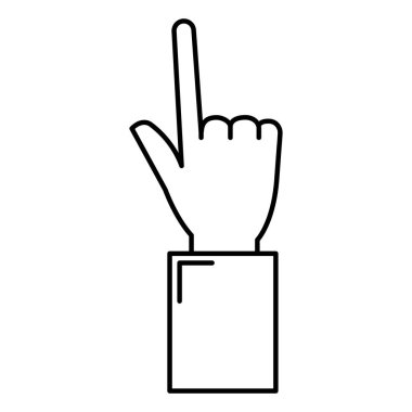 el insan dizin izole simgesi