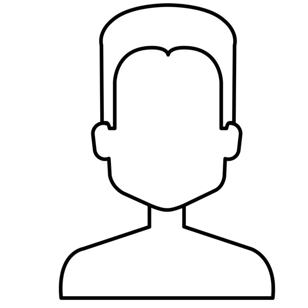 A fiatalember félmeztelen avatar karakter — Stock Vector