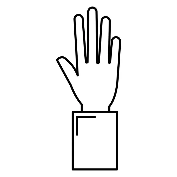 Mão humana ícone isolado — Vetor de Stock