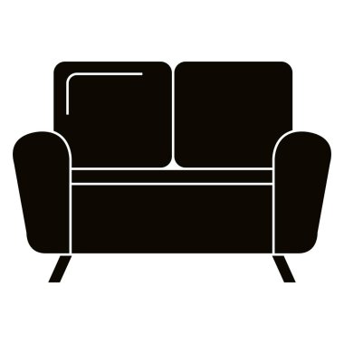 oturma odası kanepe izole simgesi